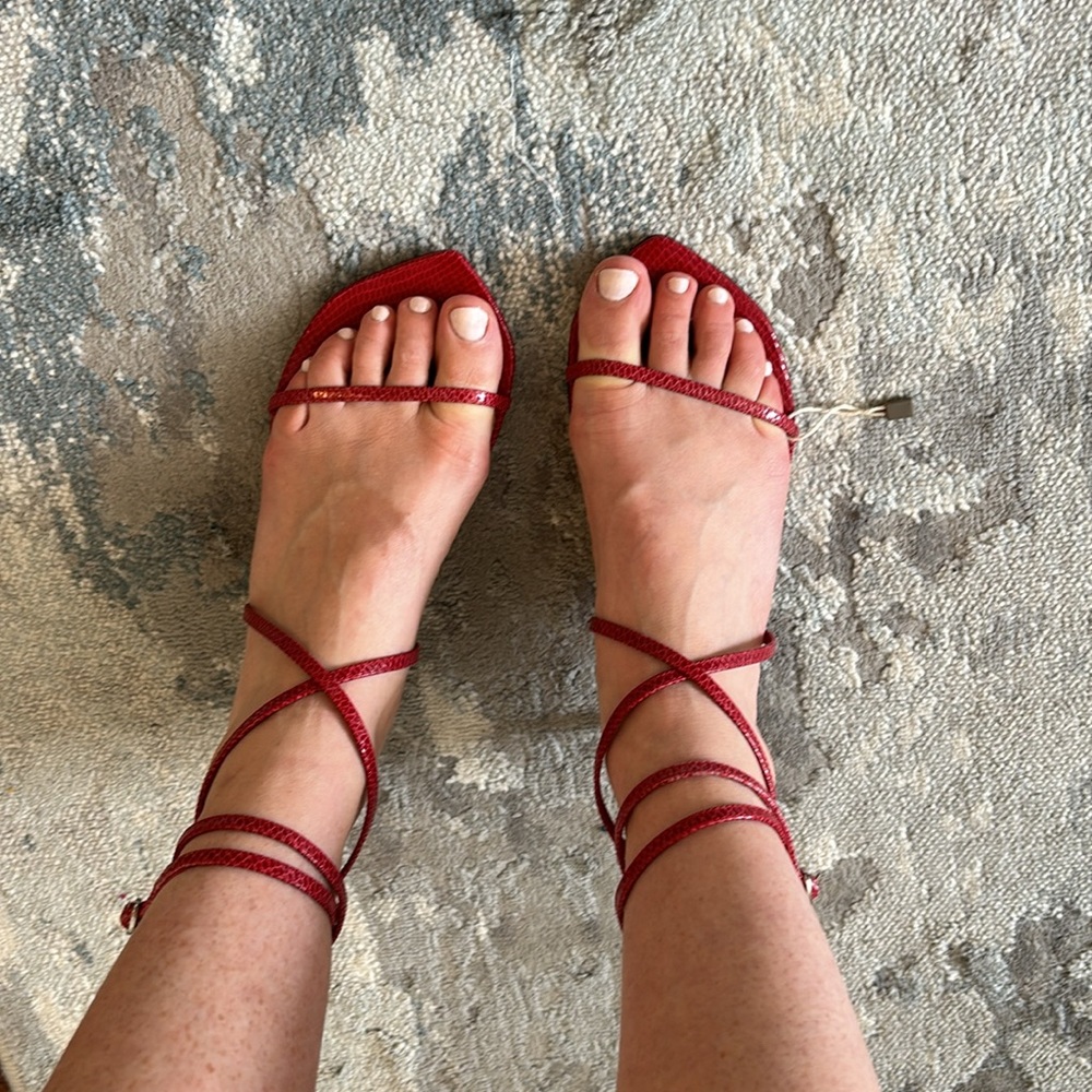 Isabel Marant Aridee red sandal